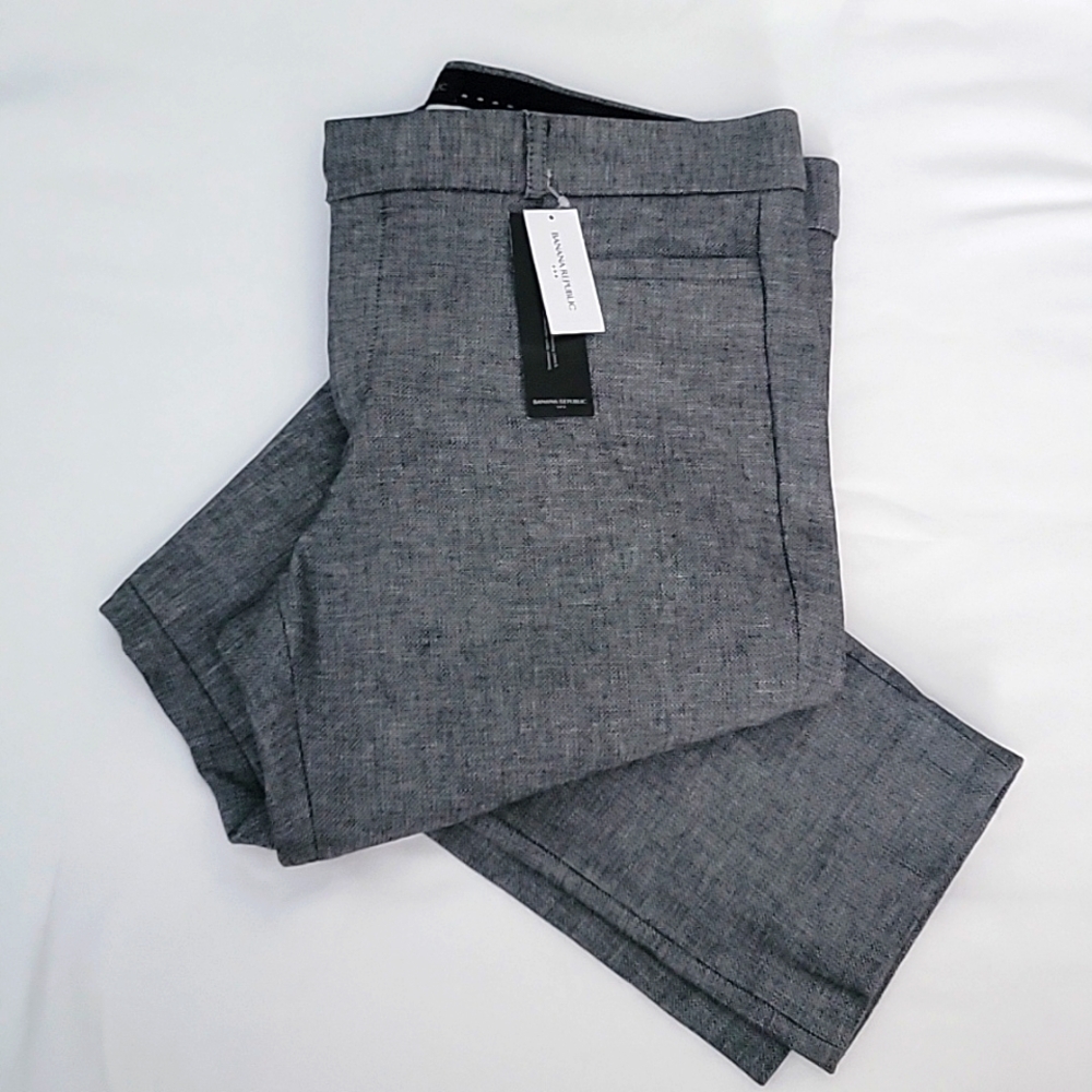 Womens Banana Republic Sloan Pants, size 10, Grey with stretch, New W/Tags